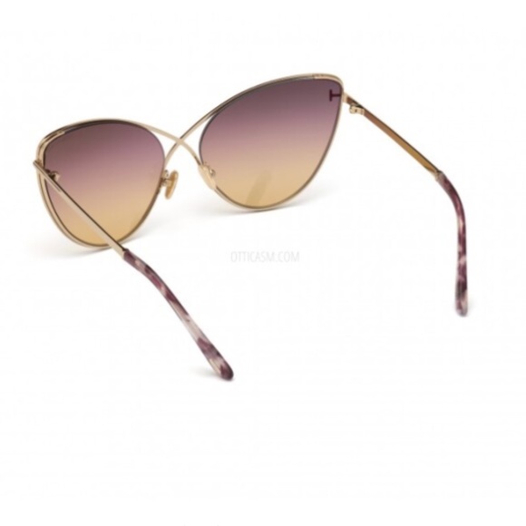 Tom Ford - Leila Sunglasses - Cat-Eye  Mirrored Sunglasses - Rose Gold